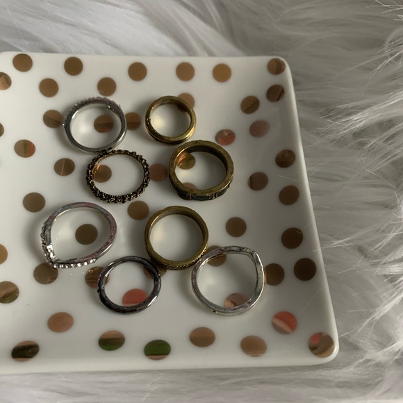 NEW Boho midi ring set in black and gold - Picture 3 of 3